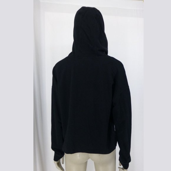 Golden State Warriors DKNY Sport Black Maddie Cropped Long Sleeve Hoodie - Picture 5 of 14
